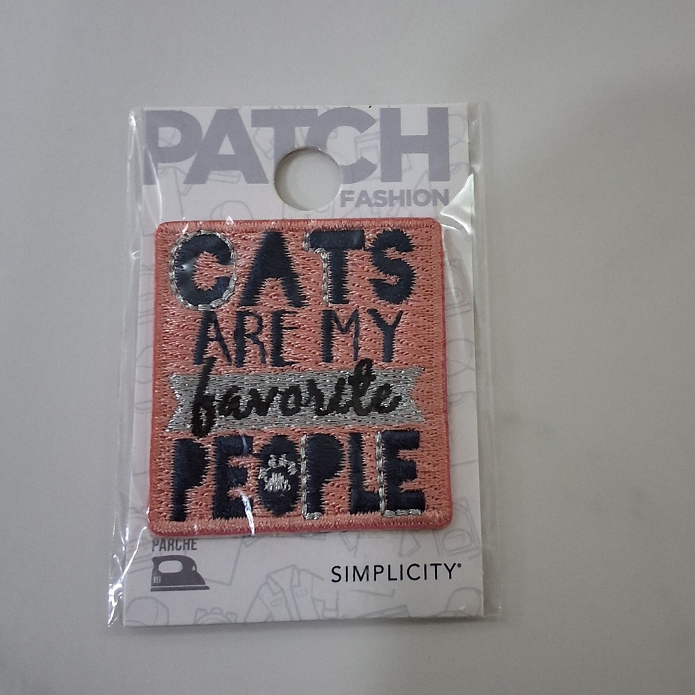Cats Are My Favorite People Iron On Patch